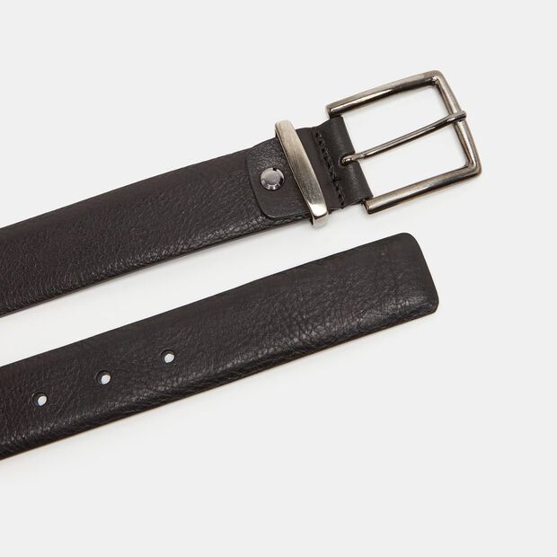 Cintur&oacute;n de hombre de piel, Negro
