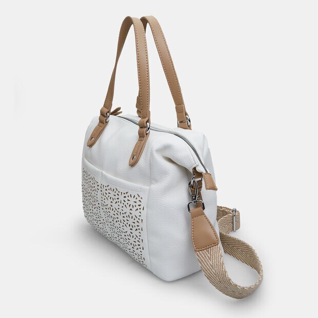 Bolso bowling de mujer, Blanco