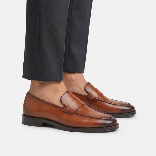 Mocas&iacute;n de piel para hombre Bata, Piel