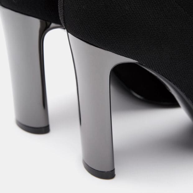 Botines De Tela El&aacute;stica, Negro