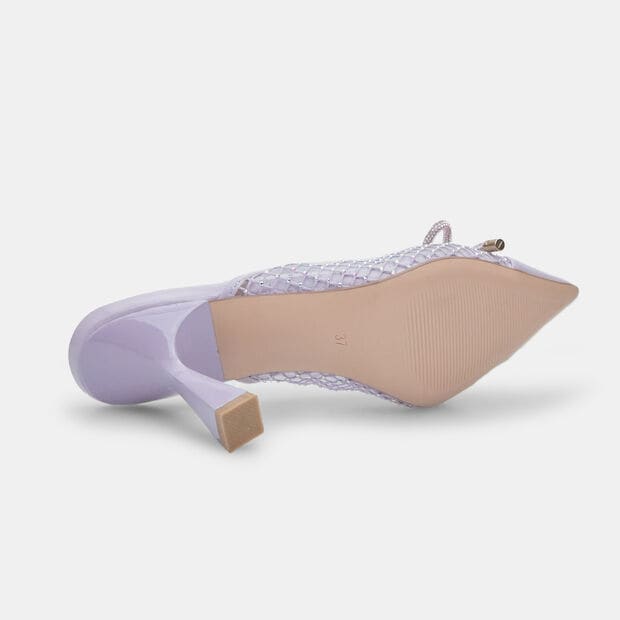 Zuecos para mujer Bata Red Label con tac&oacute;n de 8,5 cm, Violeta