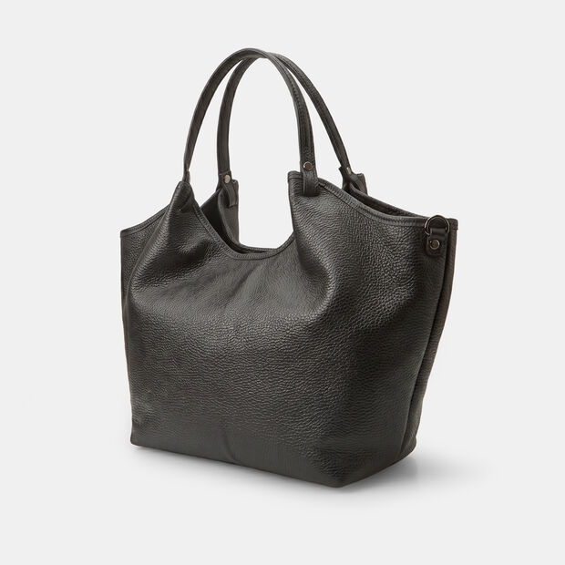 Bolso modelo shopper de mujer en piel Bata, Negro