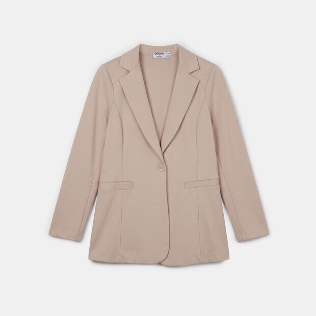 Blazer de mujer en punto milano Origini, Beige