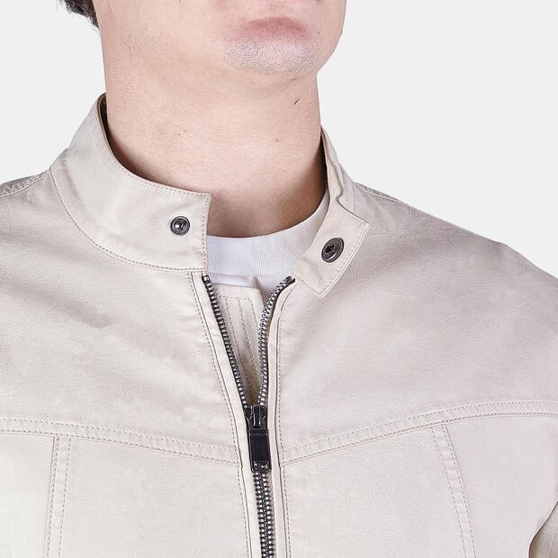 Chaqueta biker de hombre BATA, Beige