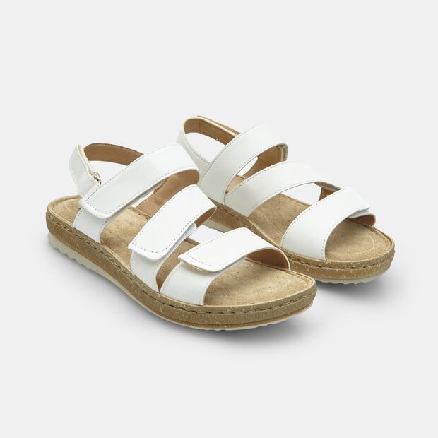 Sandalias de piel para mujer BATA, Blanco
