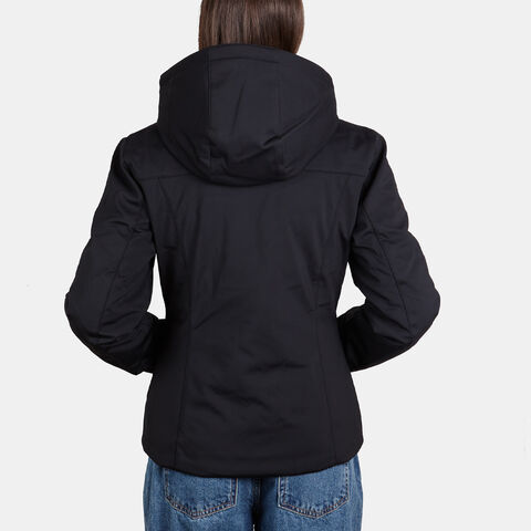 Chaqueta de mujer con capucha, Negro