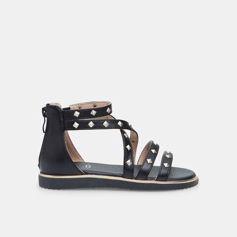 Sandalias con cremallera para ni&ntilde;a, Negro