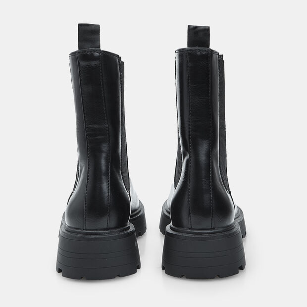 Botines Chelsea altos para mujer con suela track, 