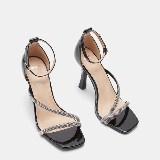 Sandalias trenzadas con brillantitos, 