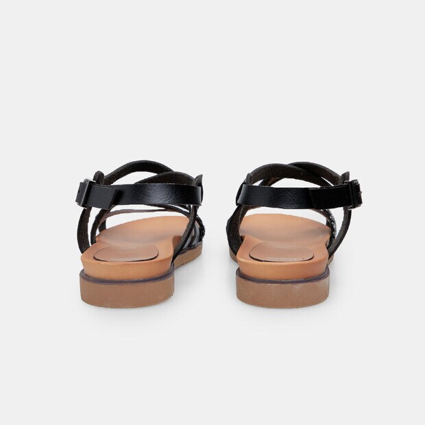 Sandalias de mujer con correa de cuerda y strass, 