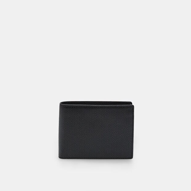 Cartera de piel para hombre Bata, Negro