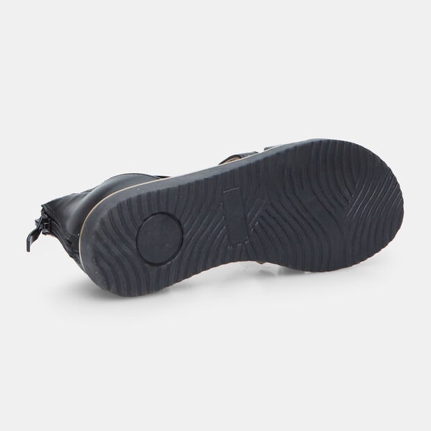 Sandalias con cremallera para ni&ntilde;a, Negro