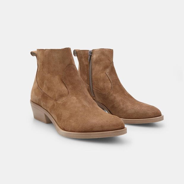 Botines Western para mujer en ante BATA, Piel