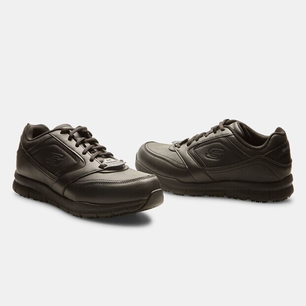 Sneakers de hombre skechers efecto piel, Negro