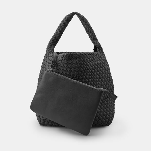 Bolso hobo de mujer en nylon trenzado Bata, 