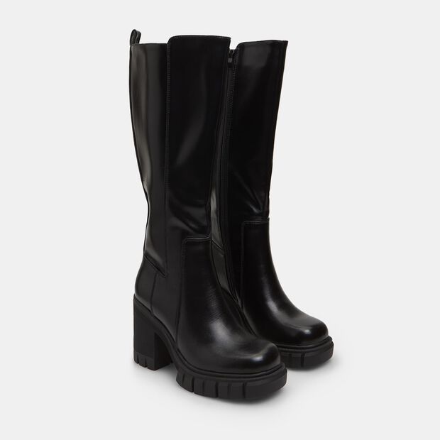 Bota para mujer Bata Red Label con tac&oacute;n de 9,5 cm, Negro