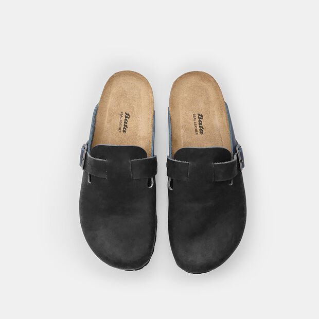 Chanclas de Nobuk para Hombre BATA, Negro