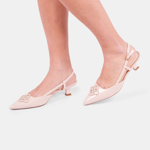 Zapatos Slingback para mujer Bata Red Label con tacón de 5 cm, Beige