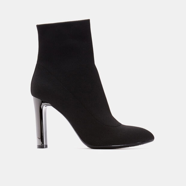 Botines De Tela El&aacute;stica, Negro