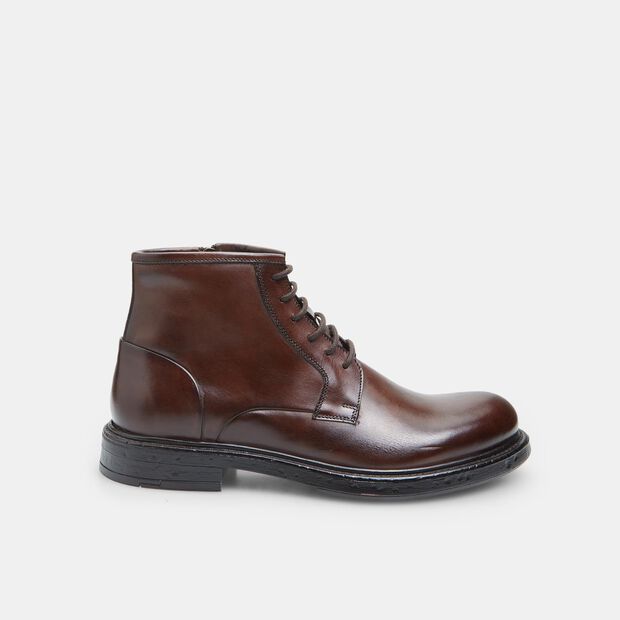 Botín de hombre en piel, Marrón