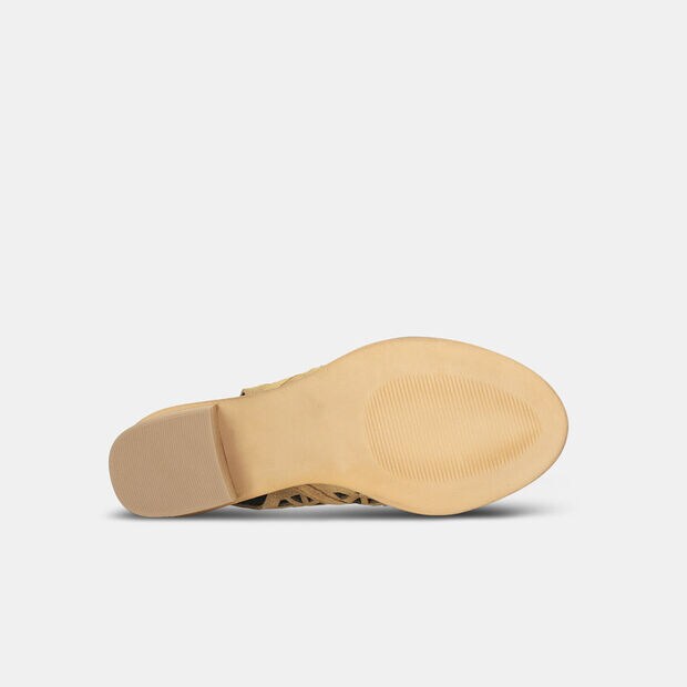 Sandalias de mujer en ante, Piel