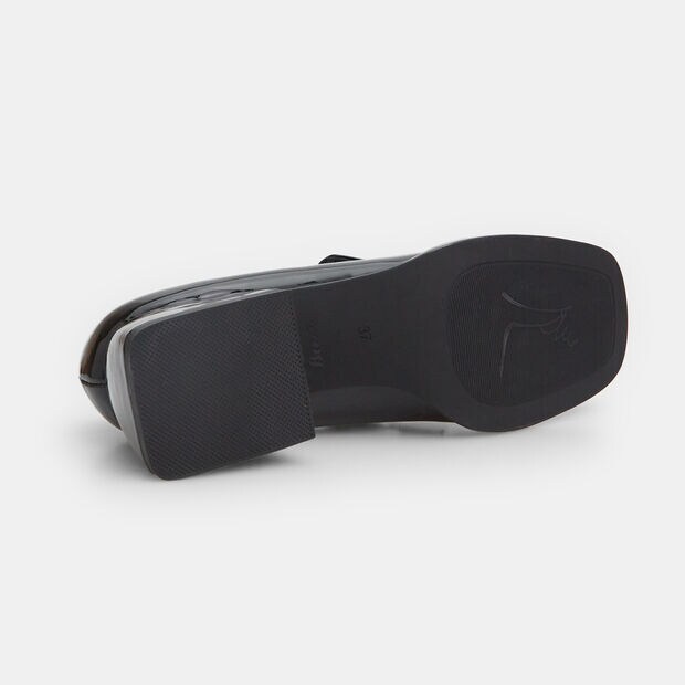 Mocas&iacute;n de mujer con tac&oacute;n mediano, Negro