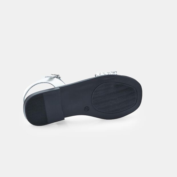 Sandalias con banda trenzada para mujer BATA, Plateado