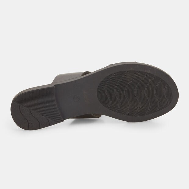 Zapatillas planas de mujer con detalle de cadena , Negro