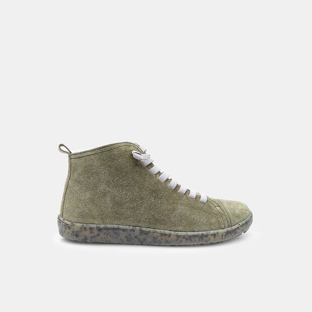 Bot&iacute;n con cordones Barefoot de ante para mujer Bata, Amarillo