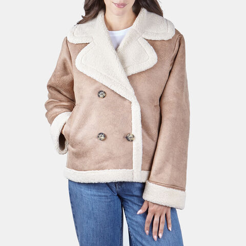 Chaqueta modelo montón de mujer, Piel