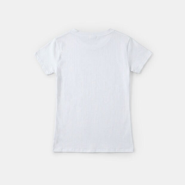 Camiseta de mujer con cuello redondo Bata, Blanco