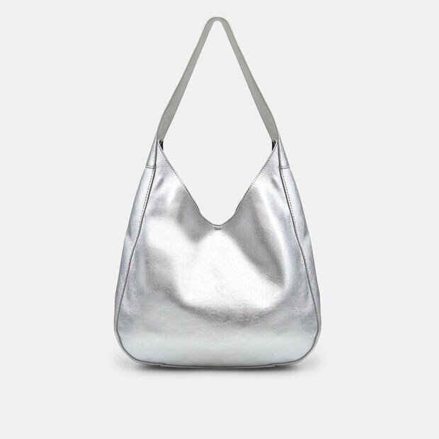 Bolso Hobo de mujer Bata, Plateado