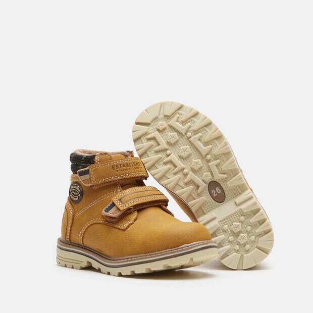 Botines De Ni&ntilde;o Con Velcros, Amarillo