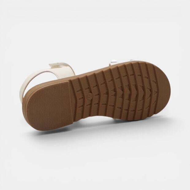 Sandalias de ni&ntilde;a Bata con tachuelas, Blanco