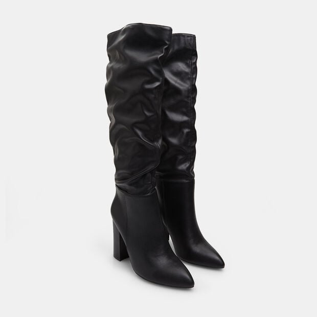 Bota alta para mujer Bata Red Label con tac&oacute;n de 10 cm, Negro