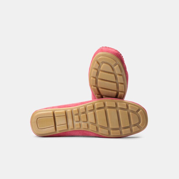 Mocasines para mujer en ante, Rojo