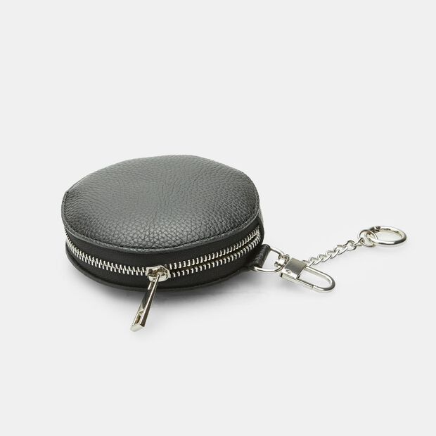Cartera de piel para mujer, Negro
