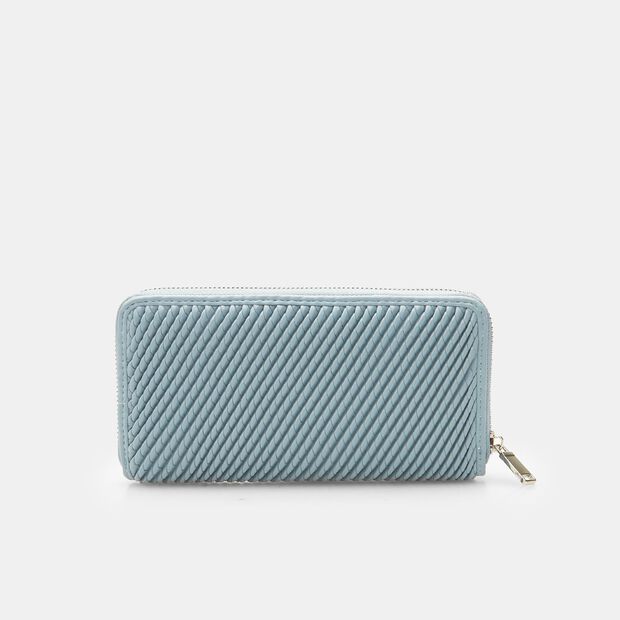 Cartera de mujer con cremallera alrededor, Azul