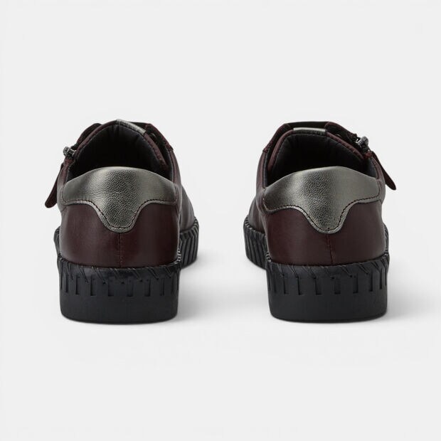Zapato de cordones para mujer Bata, Burdeos