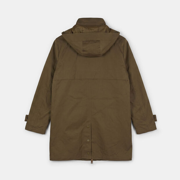 Chaqueta de mujer modelo parka con capucha Bata, Verde
