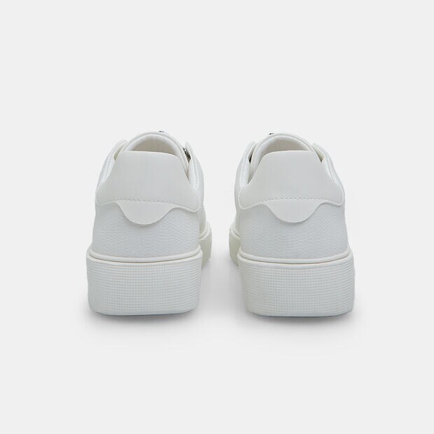 Sneakers con aplicaci&oacute;n joya, Blanco