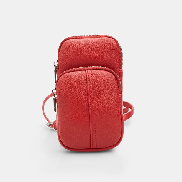 Mini bolso con doble bolsillo Bata, Rojo