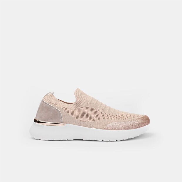 Zapatillas slip on de mujer, Rosa
