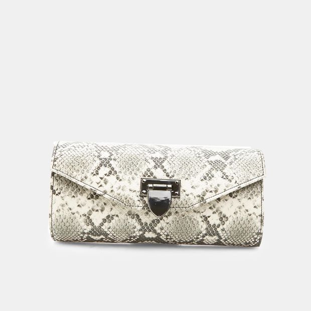 Clutch de mujer con estampado de pit&oacute;n, Animal