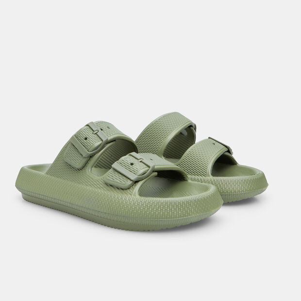 Zapatillas de plataforma de hombre con tiras, Khaki