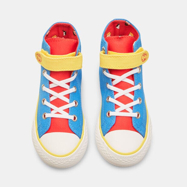 Sneakers altas de ni&ntilde;o con lazos, Azul