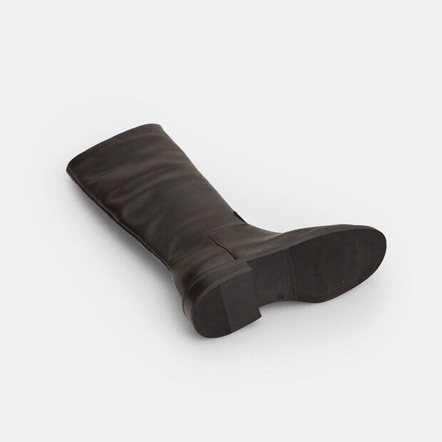 Botas altas de mujer en piel, Negro