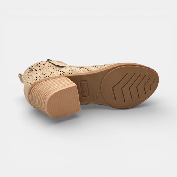 Bot&iacute;n de mujer calado Refresh, Beige