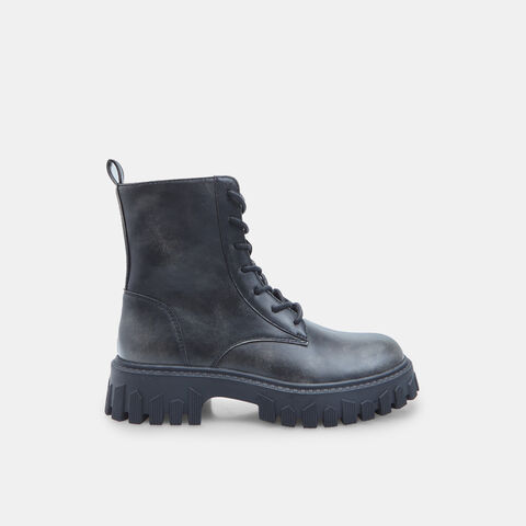 Anfibi para niña con suela track Bata, Negro