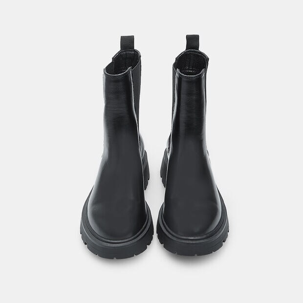 Botines Chelsea altos para mujer con suela track, 